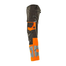 Kalhoty MASCOT® Leeds, tmavě antracitová/hi-vis oranžová