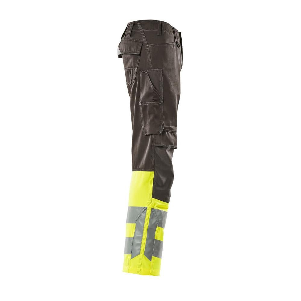 Kalhoty MASCOT® Leeds, tmavě antracitová/hi-vis žlutá