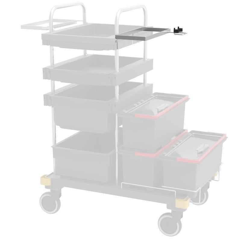 Držák VERMOP na chemické centrum s držákem rukojeti na traverze, 34 x 27 x 9 cm