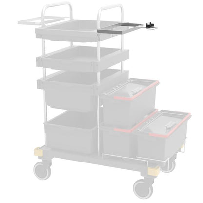 Držák VERMOP na chemické centrum s držákem rukojeti na traverze, 34 x 27 x 9 cm