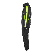 Overal s kapsami na kolenou, lehká zimní kombinace, černá/hi-vis žlutá