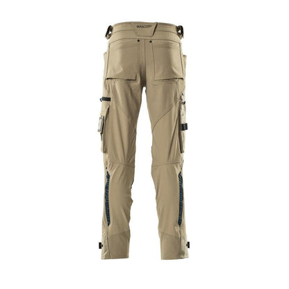 Kalhoty s kapsami na kolena z Dyneema, strečové kalhoty, světlé khaki