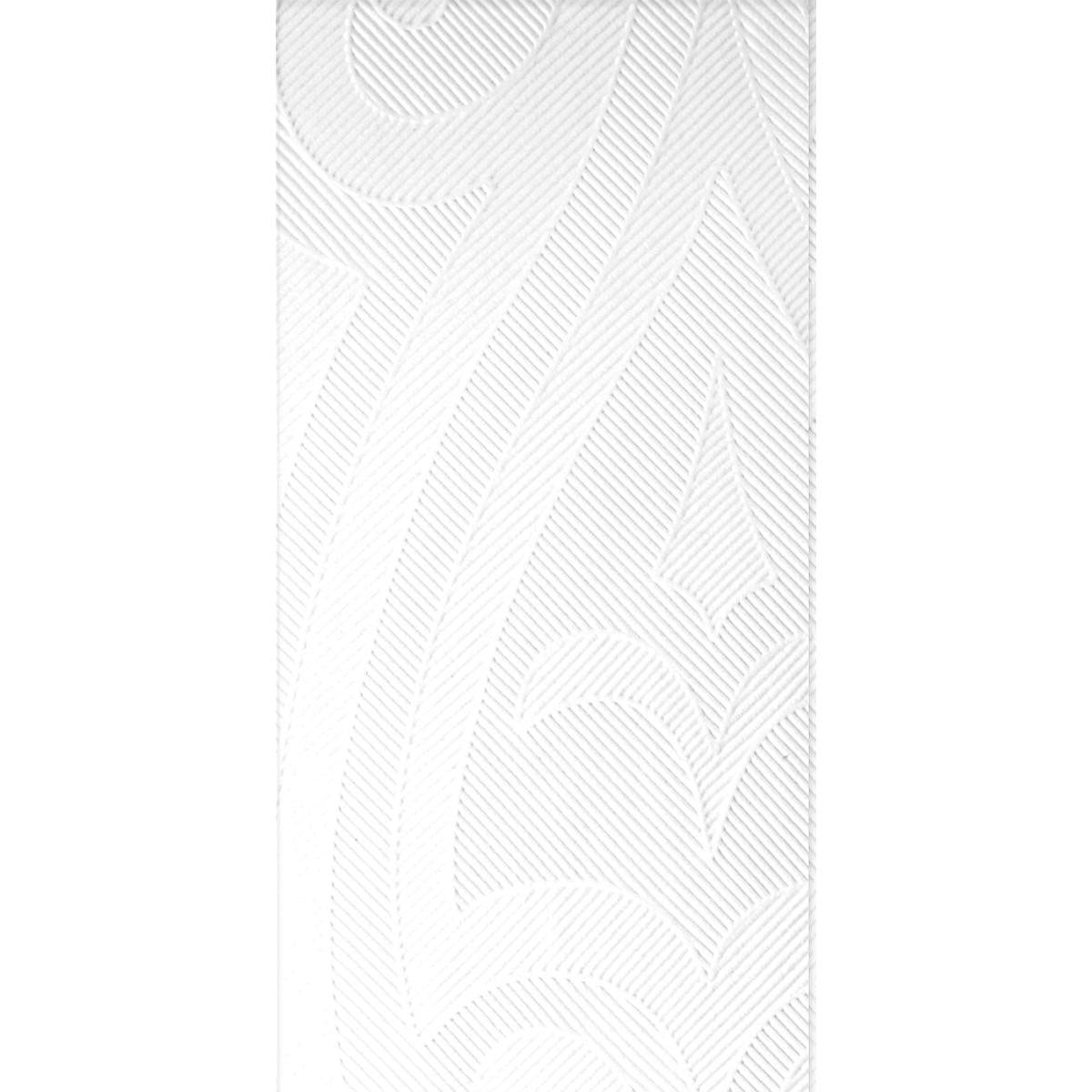 Detailní pohled na bílý ubrousek Elegance ubrousky 48x48 cm od Duni GmbH s raženým geometrickým designem Lily - ideální pro stolní dekoraci. Balení obsahuje 40 ubrousků.