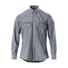 Košile Chambray se síťovanou podšívkou, sepraný tmavý denim