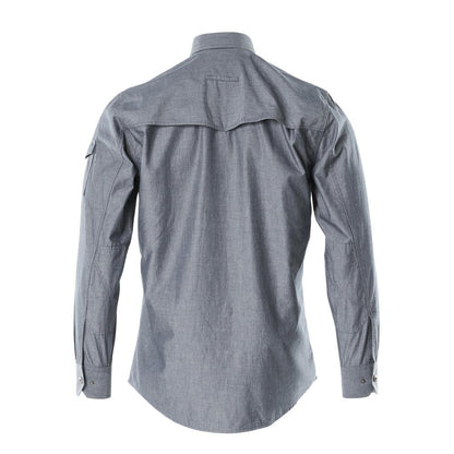 Košile Chambray se síťovanou podšívkou, sepraný tmavý denim