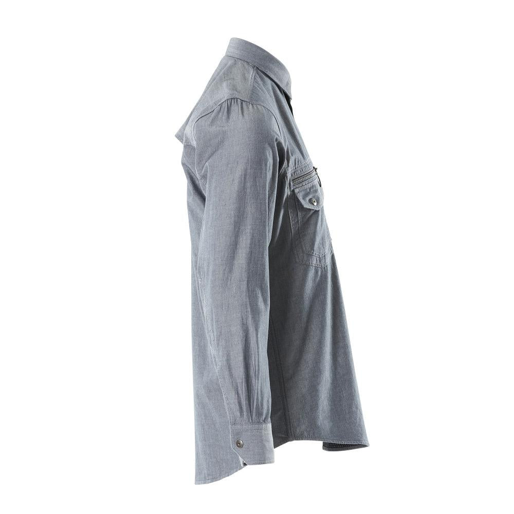 Košile Chambray se síťovanou podšívkou, sepraný tmavý denim