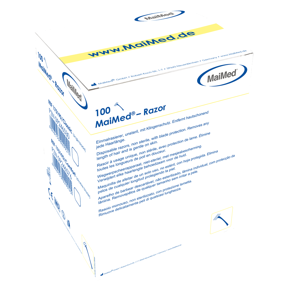 MaiMed - Razor Classic jednorázový holicí strojek, nesterilní, 100 ks/krabice. | Krabice (100 kusů)