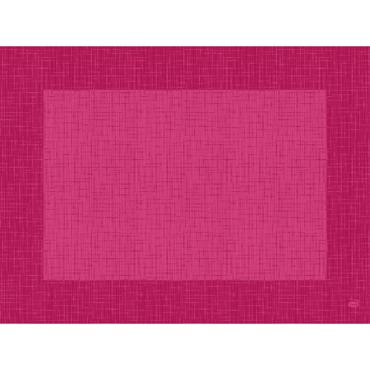 Die Dunicel-Tischsets 30 x 40 cm Linnea fuchsia der Duni GmbH zeichnen sich durch eine stilvolle Webstruktur in zwei Rosatönen mit dunklerem Rand und sich kreuzenden Linien aus - ideal für elegante Tischdekorationen. Erhältlich in Packungen zu 500 Stück.