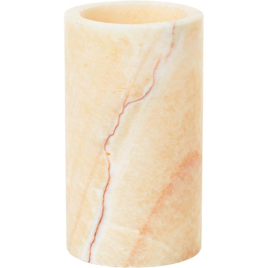 Svíčka Duni GmbH z minerálního onyxu (125 × 70 mm) zaujme svým elegantním designem ve světle béžové barvě s přirozenými žilkami a otevřenou horní stranou, která vyniká na jednoduchém bílém pozadí. Balení: 1 kus.