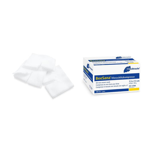 BeeSana® fleece štěrbinový obklad, nesterilní, 4násobný