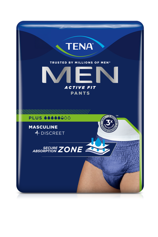 Tena Men Active Fit Pants Plus Inkontinence Pants, Blue
