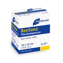 BeeSana® fleecový obklad, sterilní, 6-násobný, 30 g, 10 x 10 cm, 2 kusy | Balení (50 kusů)