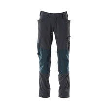 Kalhoty, kapsy na kolenou, kalhoty ULTIMATE STRETCH, černo-modré