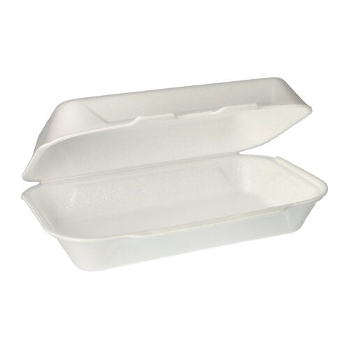 Bílá univerzální krabice Starpak (XPS, 1800 ml, 7,5 x 24 x 13,3 cm) s klopovým víkem je otevřená a odhaluje prázdný vnitřní prostor - ideální pro všestranné použití. Krabice je dodávána ve 100balení zabaleném ve smršťovací fólii.