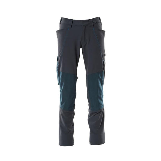 Kalhoty, kapsy na kolenou, kalhoty ULTIMATE STRETCH, černo-modré