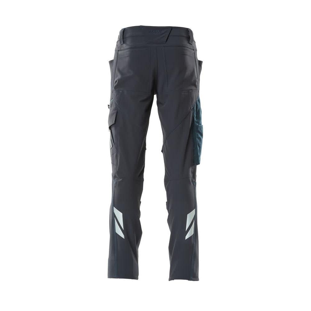 Kalhoty, kapsy na kolenou, kalhoty ULTIMATE STRETCH, černo-modré