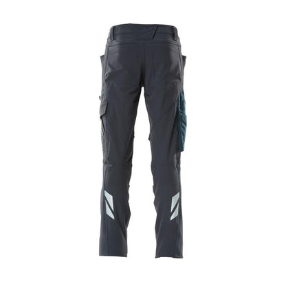 Kalhoty, kapsy na kolenou, kalhoty ULTIMATE STRETCH, černo-modré