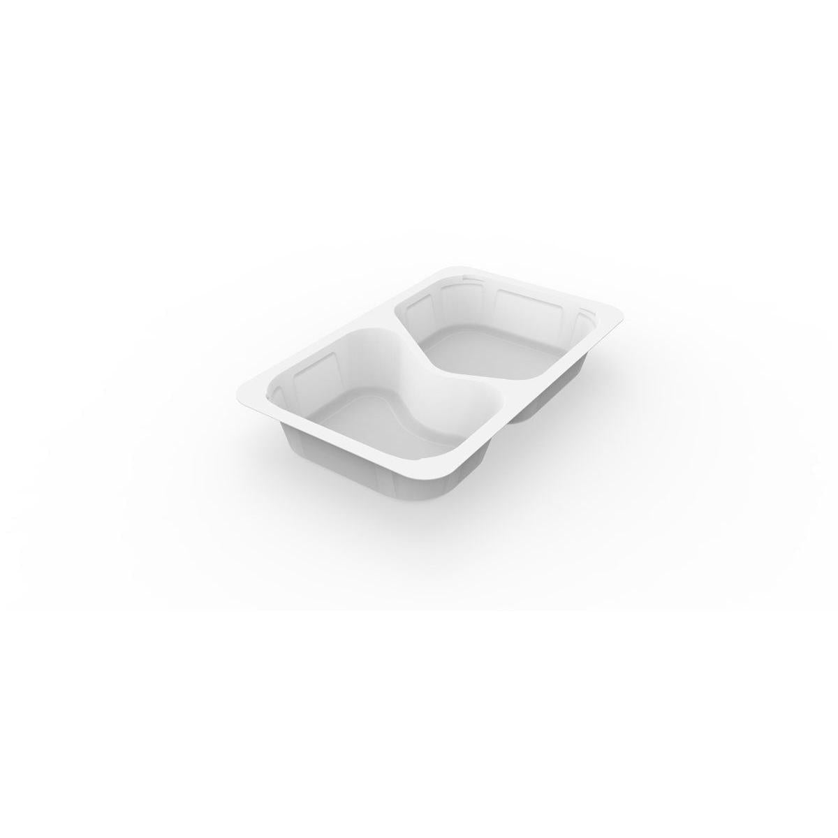 Duni GmbH 1/4 GN misky na menu 2 bílá PP/MIN 265x162x43 se dvěma přihrádkami jsou ideální pro gastronomii a jsou dodávány v balení po 225 kusech.