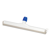 Stěrka na vodu Nölle Profi Brush HACCP od Nölle Profi Brush Bürsten- & Pinseltechnik e.K. má bílý korpus, modrou závitovou čepičku a rovnou gumovou čepel pro hygienické čištění podlah v souladu s HACCP.