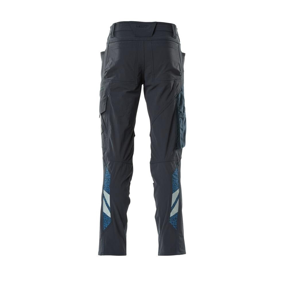 Kalhoty, kapsy na kolenou, kalhoty ULTIMATE STRETCH, černo-modré