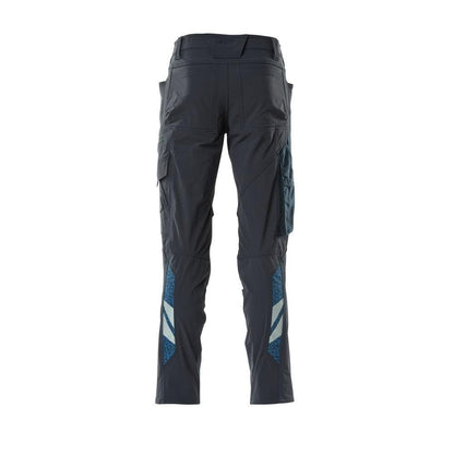 Kalhoty, kapsy na kolenou, kalhoty ULTIMATE STRETCH, černo-modré