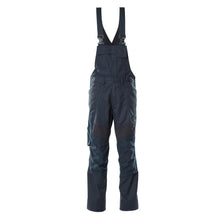 Dungarees, kolenní kapsy, strečové vsadky Dungarees, černo-modré