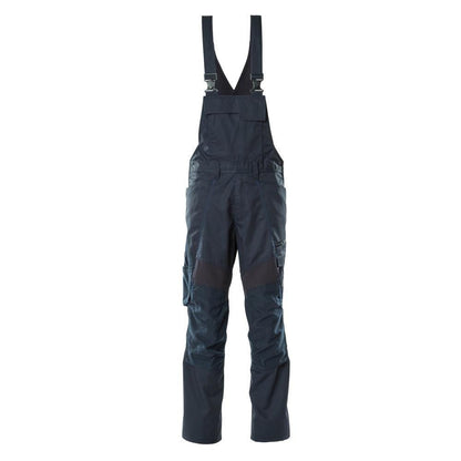 Dungarees, kolenní kapsy, strečové vsadky Dungarees, černo-modré
