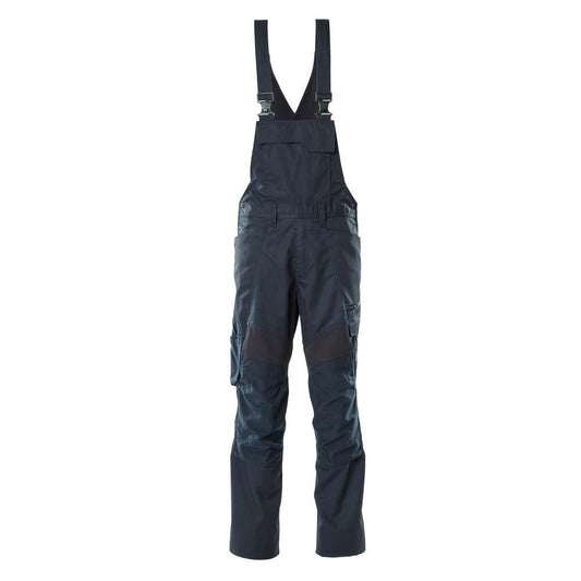 Dungarees, kolenní kapsy, strečové vsadky Dungarees, černo-modré