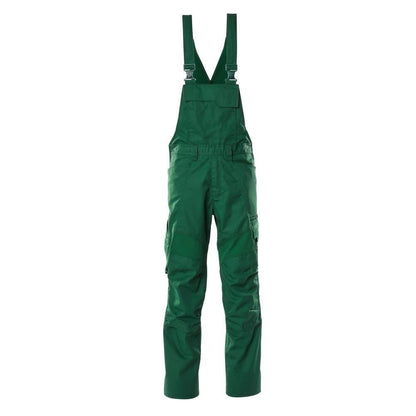 Dungarees, kolenní kapsy, strečové vsadky Dungarees, zelené