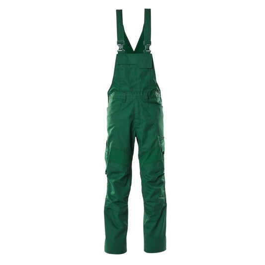 Dungarees, kolenní kapsy, strečové vsadky Dungarees, zelené