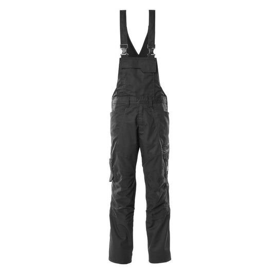 Dungarees, kolenní kapsy, strečové vsadky Dungarees, černé