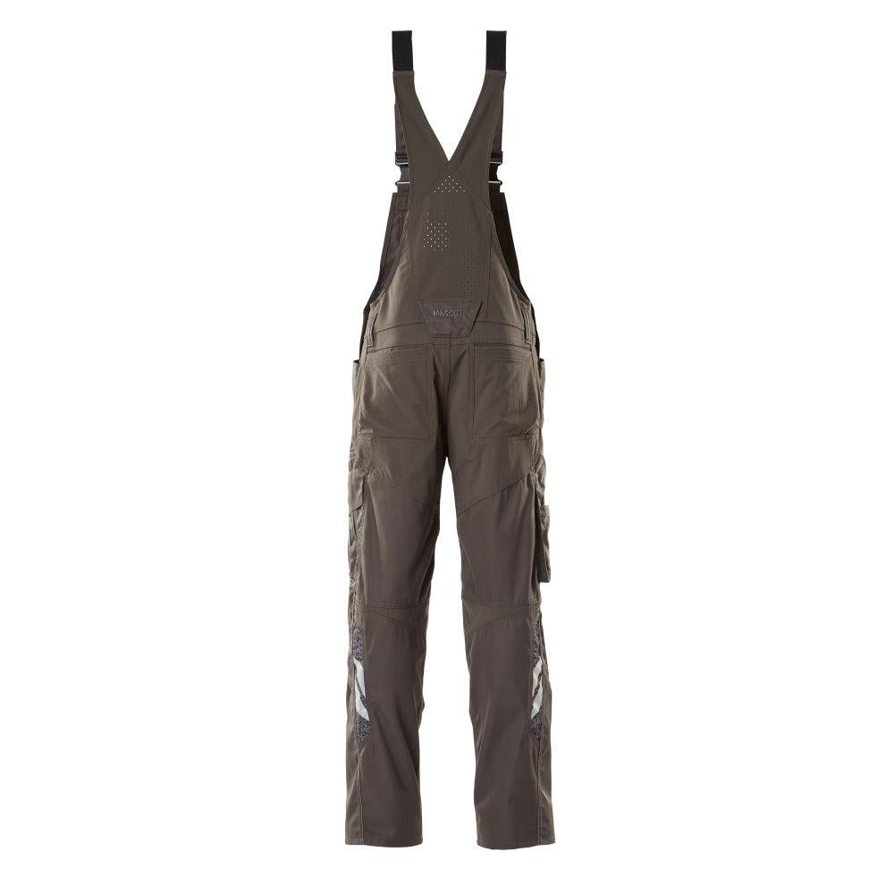 Dungarees, kolenní kapsy, strečové vsadky Dungarees, tmavě antracit