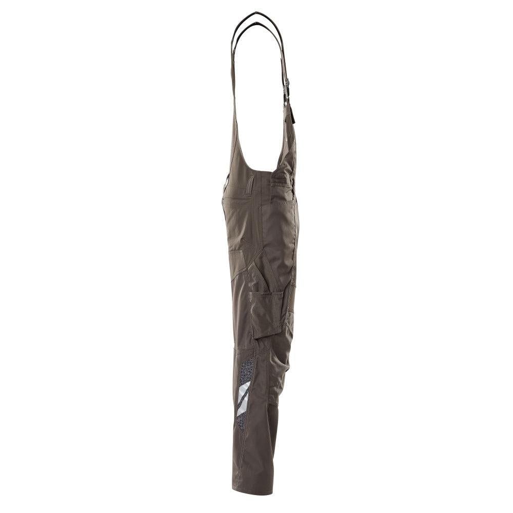 Dungarees, kolenní kapsy, strečové vsadky Dungarees, tmavě antracit
