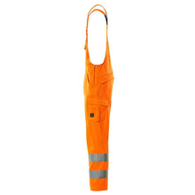 Dungarees, obyčejné montérky, hi-vis oranžové