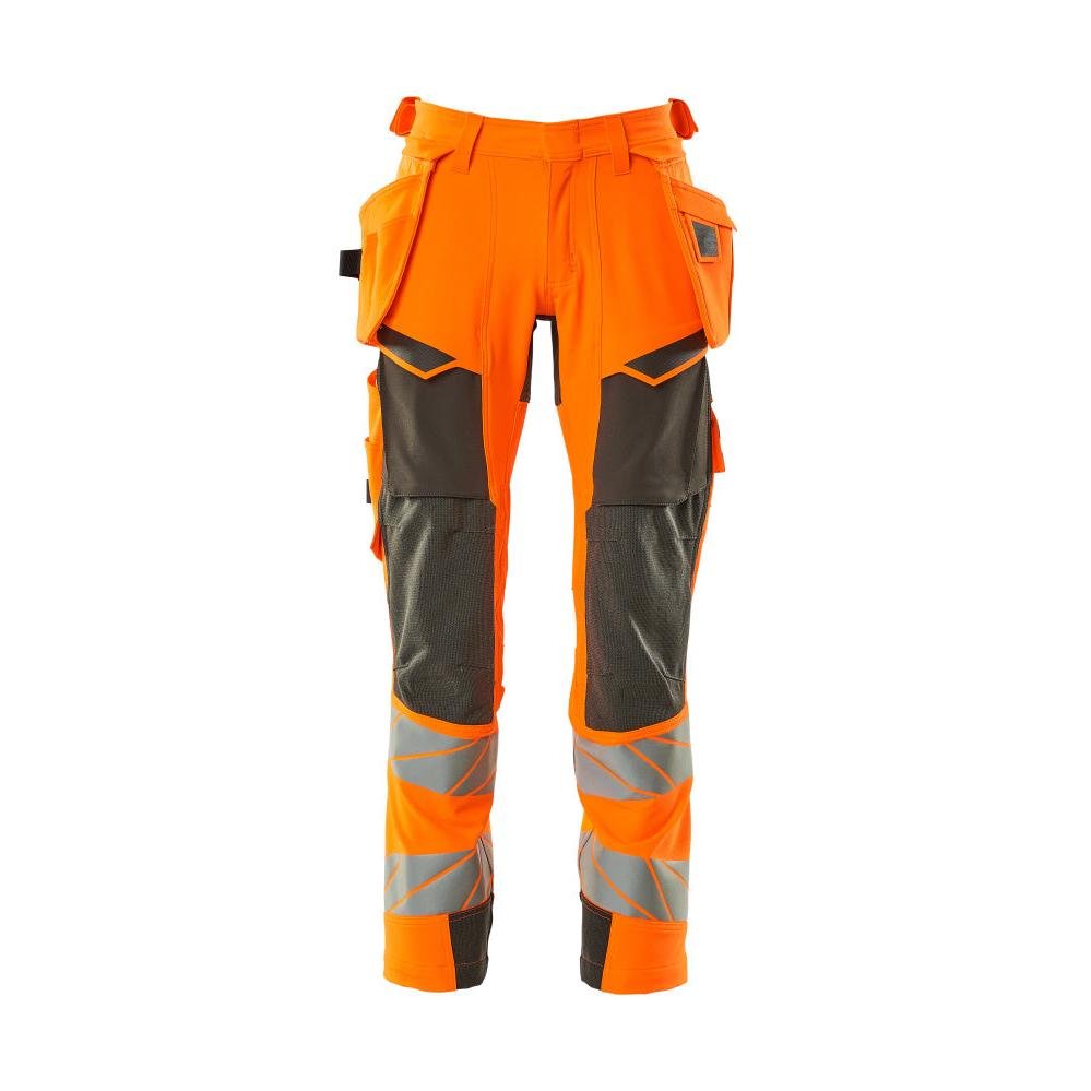 Kalhoty s kapsami na zavěšení, kalhoty ULTIMATE STRETCH, vysoce oranžová/tmavě antracitová