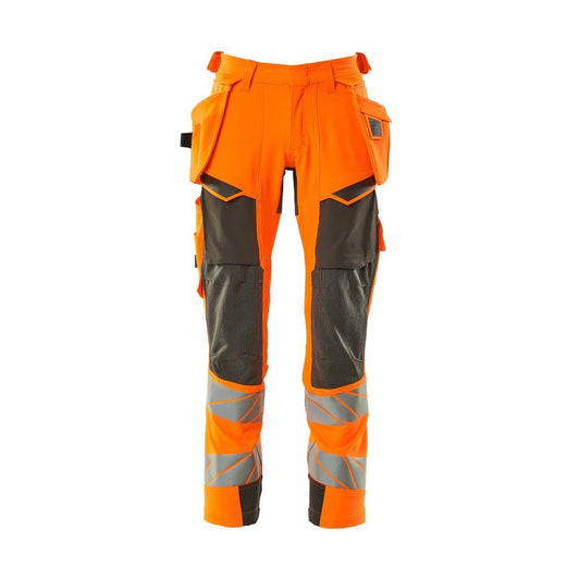 Kalhoty s kapsami na zavěšení, kalhoty ULTIMATE STRETCH, vysoce oranžová/tmavě antracitová