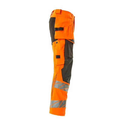 Kalhoty s kapsami na zavěšení, kalhoty ULTIMATE STRETCH, vysoce oranžová/tmavě antracitová