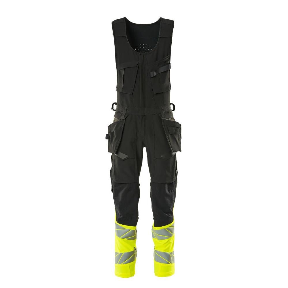 Kombinované kalhoty, závěsné kapsy, kombinované kalhoty ULTIMATE STRETCH, černá/hi-vis žlutá