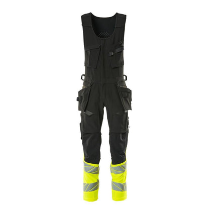 Kombinované kalhoty, závěsné kapsy, kombinované kalhoty ULTIMATE STRETCH, černá/hi-vis žlutá