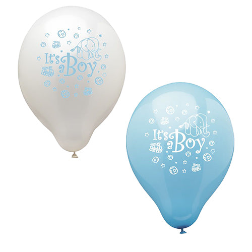 Feiern Sie eine Geburt mit den PAPSTAR GmbH Luftballons "It's a boy" (Ø 25 cm, 12er-Pack) - die perfekten blau-weißen Ballons für die Junge Geburt Dekoration!.