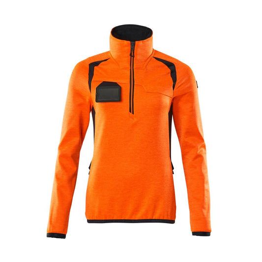 Fleece svetr s krátkým zipem, dámská mikrofleecová bunda