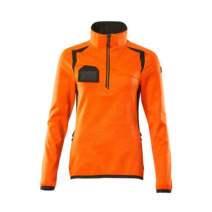 Fleece svetr s krátkým zipem, dámská mikrofleecová bunda