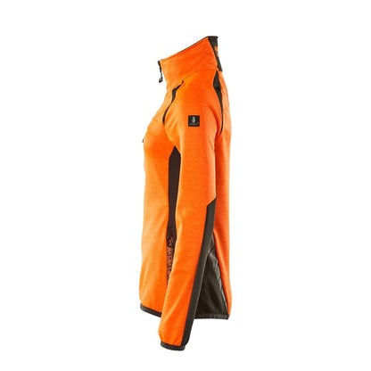 Fleece svetr s krátkým zipem, dámská mikrofleecová bunda