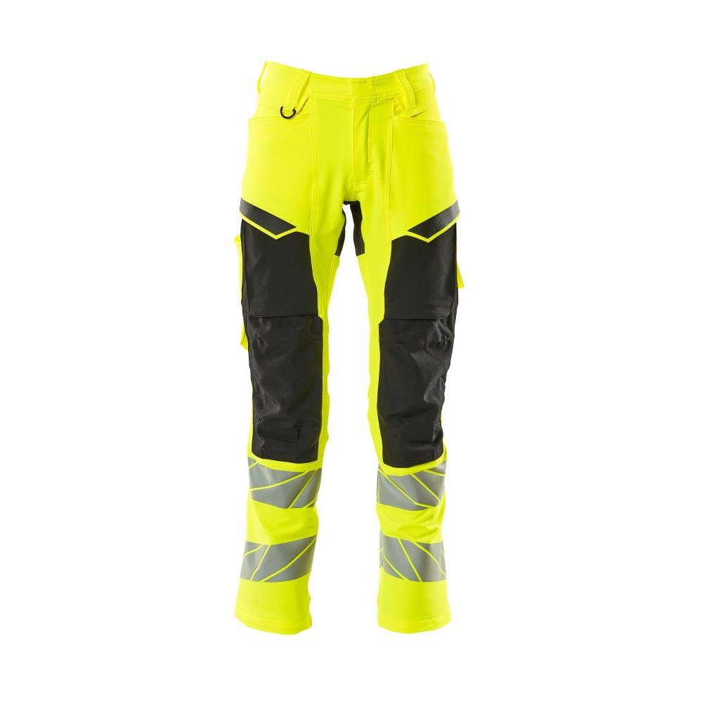 Kalhoty s kapsami nad koleny, kalhoty ULTIMATE STRETCH, hivis žlutá/černá