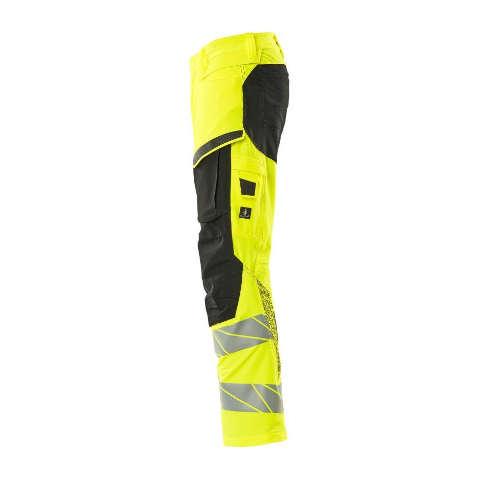 Kalhoty s kapsami nad koleny, kalhoty ULTIMATE STRETCH, hivis žlutá/černá