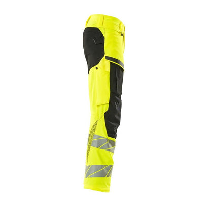 Kalhoty s kapsami nad koleny, kalhoty ULTIMATE STRETCH, hivis žlutá/černá