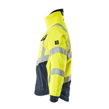 Zimní bunda s prošívanou podšívkou Pilotní bunda Multisafe, hivis žlutá/černo-modrá