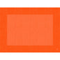 Ein digitales Bild zeigt ein großes "Linnea Sun Orange"-Rechteck mit einem helleren orangefarbenen Zentrum und einem subtilen Gittermuster, das von den Dunicel-Tischsets 30 x 40 cm (Packung 500 Stück) der Duni GmbH inspiriert ist, vor einem soliden weißen Hintergrund.
