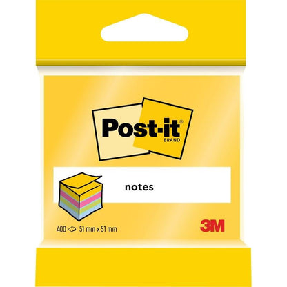 Balení mini kostek Post-it® Notes od 3M Deutschland GmbH, 51 mm x 51 mm, 400 listů na blok, 100% PEFC certifikováno.