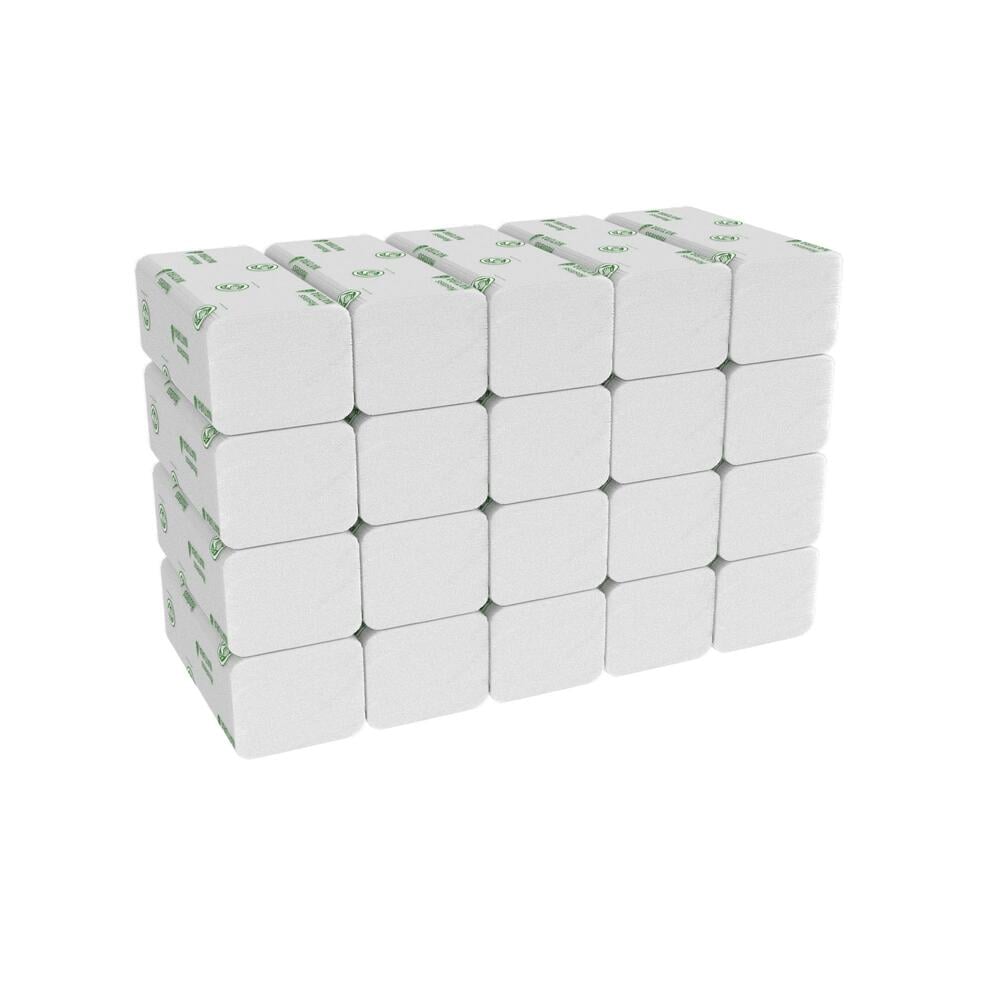 Stoh 24 bílých toaletních rolí, ideální pro kombinaci s ručníky Kimberly-Clark GmbH Hostess™ NATURA™ - C-skládání, bílá, M (20 klipů x 140 listů) pro kompletní hygienické řešení.